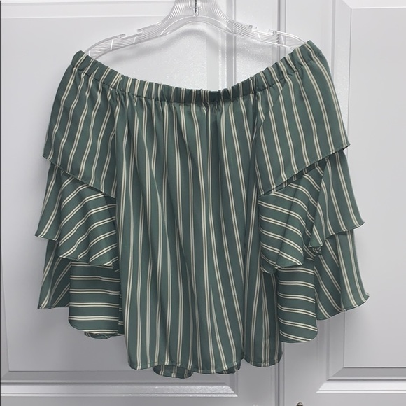 Romeo & Juliet striped off the shoulder blouse - Picture 4 of 8